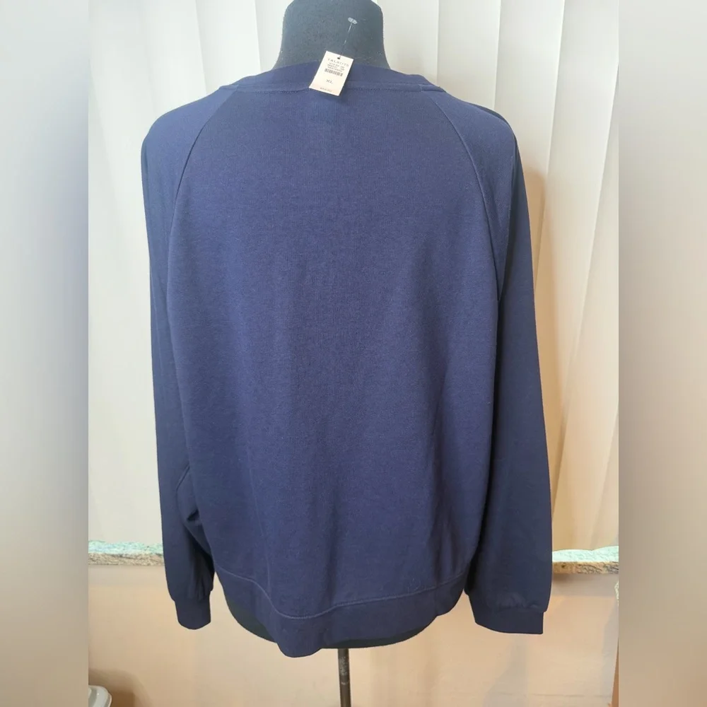 TALBOTS BLOUSON SLEEVE DOG DAYS SWEATSHIRT SIZE XL NEW
